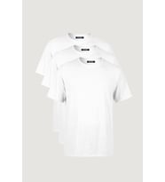 COMEOR Erkek Çok Renkli T- Shirt Regular Fit Rahat Kesim Bisiklet Yaka 3'lü Basic Tişört Paketi (Beyaz)