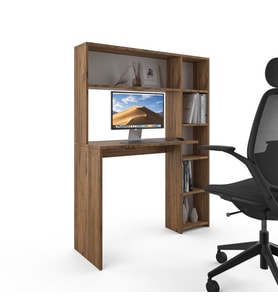 Anzera - Berlin Ofis Masası - Raflı Çalışma Masası (Atlantik Çam)