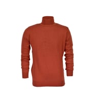 Erkek Spor Düz Balıkçı Yaka Kazak R21010 BGL-ST03179 (Turuncu)