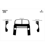 Meriç® Daihatsu Sirion Ön Torpido Kaplama Maun 3 Parça 2005-› (Piano Black)