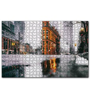 Cakapuzzle Yağmurlu Günde Gökdelenler  Puzzle Yapboz MDF (Ahşap) (255 Parça)