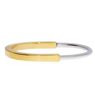 Unisex Asma Kilit Model Modern Görünümlü Çelik Bilezik (Gold)