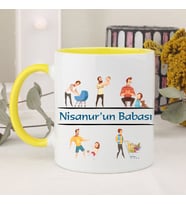 Babalar Günü Hediyesi Kupa Bardak (Sarı)