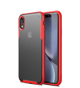 Microsonic Apple iPhone XR Kılıf Frosted Frame (Kırmızı)