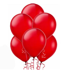 Sürpriz Uçan Balon 25 Adet (Kırmızı)