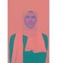 Simli Abiye Şifon Şal (Ekru)