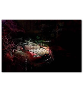 Cakapuzzle Bugatti Veyron Karanlık Arkaplan  Puzzle Yapboz MDF (Ahşap) (1000 Parça)