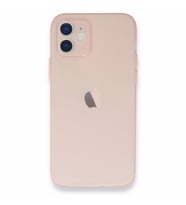 Uyumlu Model Apple iPhone 12 Kılıf 0.3mm Ultra İnce Hayalet Yumuşak Kapak (Pembe)