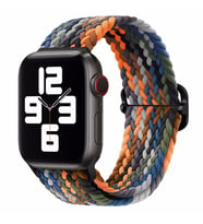 Apple Watch 10/11 42mm-38/40/41mm Kordon Örgü Kordon Örgü Tokalı Band 2/3/4/5/6/ (KAHVE)