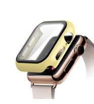 Apple Watch ile Uyumlu 4/5/6 Serisi 42MM/44MM 360 Derece Ekran Koruyucusu (Sarı)