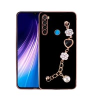 Xiaomi Redmi Note 8 Kılıf El Tutamaçlı Taka Kapak (Siyah)