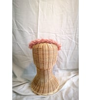 APPLE TREE Gerçek Çiçekli Taç Doğumgünü Tacı Anne - Bebek Tacı Başak Gelin Tacı Çocuk Tacı Yenidoğan Tacı Floral Taç (Pembe)