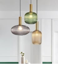 Rustik Modern Opal Camlı Avize (Karışık)