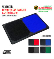 Yeni Nesil Islak - Kuru Dezenfektan Havuzlu Hijyen Paspas 50x80 (Mavi)