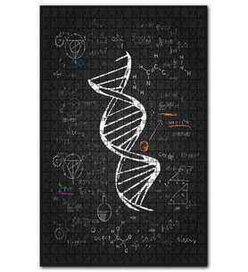 Cakapuzzle DNA Sarmalı Matematik Formüller  Geometri  Puzzle Yapboz MDF (Ahşap) (500 Parça)