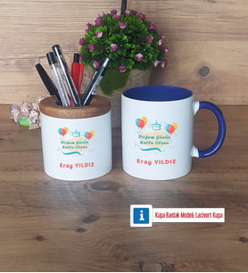 Doğum Günü Hediyesi Kalemlik, Kupa Bardak T Kişiye Özel Hediye (Model 6)
