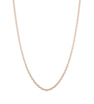 Renk Seçenekli Gold Rose Silver 925 Ayar Gümüş İnce Forse Zincir 45 Cm Uzunluk (Rose)