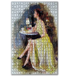 Cakapuzzle Konstantin Razumov Rus Ressam Kadın Şarap Puzzle Yapboz MDF (Ahşap) (1000 Parça)