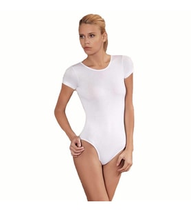 Şahinler Kısa Kollu Bisiklet Yaka Çıtçıtlı Body MB860 (Beyaz)