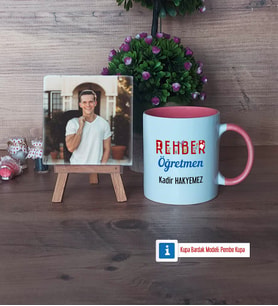 Rehber Öğretmen Fotoğraflı Dekoratif Taş, Kupa Bardak Beyaz Hediye (Model 6)