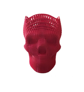 Nct  3D Printer Baskı Özel Meshli Kuru Kafa Kalemlik Siyah (Kırmızı)