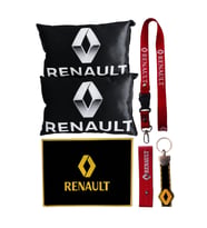 Renault uyumlu Dijital Baskılı Araç Boyun Yastık  Renault Araç Oto Aksesuar (Siyah)
