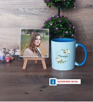 Doğum Günü Hediyesi Fotoğraflı Dekoratif Taş, Kupa Bardak Beyaz Hediye (Model 4)