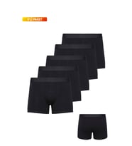 Erkek Koyu Karışık Boxer Pamuklu Likralı 5'li Paket (Siyah)