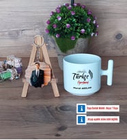 Türkçe Öğretmeni Kupa Bardak Beyaz ve Fotoğraflı Ahşap Anahtarlık Hediye Öğretmenler Günü Hediyesi (Model 12)