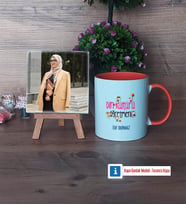Din Kültürü Öğretmeni Fotoğraflı Dekoratif Taş, Kupa Bardak Beyaz Hediye (Model 13)