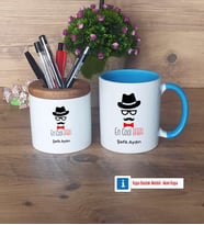 En Cool Baba Kalemlik, Kupa Bardak T Kişiye Özel Hediye Babaya Hediye (Model 7)