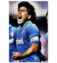 Cakapuzzle Maradona Napoli Takımı Kaptanı Puzzle Yapboz MDF (Ahşap) (1000 Parça)