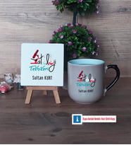 Patoloji Teknikeri Dekoratif Taş, Kupa Bardak Kırmızı Hediye Tıp Bayramı Hediyesi (Model 9)