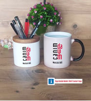 Dayıya Hediye Kalemlik, Kupa Bardak T Kişiye Özel Hediye (Model 3)