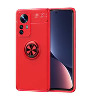 Xiaomi Mi 12 Pro Kılıf Zore Ravel Yüzüklü Silikon Kılıf (Kırmızı)
