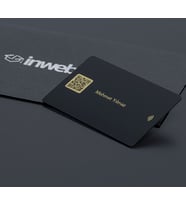 İnwebcard Hediyelik Dijital Kartvizit Kişiselleştirilebilir NFC + QR Kodlu (Altın)