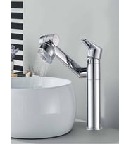 Çok Fonksiyonlu Siyah-Gümüş Robot Lavabo Bataryası (Gümüş)