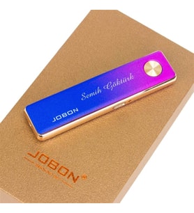 İsme Özel Lüx Usb Şarjlı Rezistanslı Metal Çakmak (E-ZB-162) (Çok Renkli)