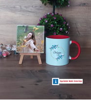 İsme Özel Doğum Günü Hediyesi Fotoğraflı Dekoratif Taş, Kupa Bardak Beyaz Hediye (Model 2)