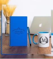 Kişiye Özel Pastel Renkli Ahşap Defter Kalem Kupa Seti 3 (Model 2)