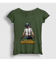 Presmono Kadın Sarı Cover Pubg T-Shirt 30269tt (Haki)