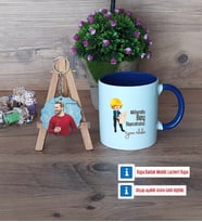 Mühendisler Günü Hediyesi Kupa Bardak Beyaz ve Fotoğraflı Ahşap Anahtarlık Hediye (Model 3)