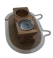 Evcil Hayvan Mama Paspası/yatak Önü Paspası/kedi Aksesuar Paspas/pamuk Jüt İp (Natural)