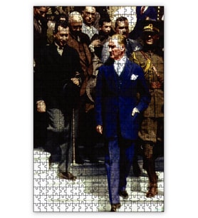 Cakapuzzle Mustafa Kemal Atatürk Beraberindeki Heyet Puzzle Yapboz MDF (Ahşap) (500 Parça)