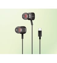 LİNKTECH H16 Kulak İçi USB-C Kablolu Mikrofonlu Kulaklık (Siyah)