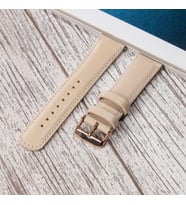 vagave Samsung Galaxy Watch 4  Watch 5 Watch 6 40 44 Mm/pro 45 Mm, Watch 4 40 42 44 46 Mm , Watch 3 41 42 Mm Deri Kordon (Bej)