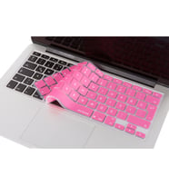 Laptop MacBook Air Pro Klavye Koruyucu 13inc 15-17inc Türkçe Baskı A1466 A1502 (Açık Pembe)