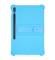 ALLY Galaxy Tab S8 S7 T870 - T875 11 inç Standlı Silikon Kılıf (Açık Mavi)
