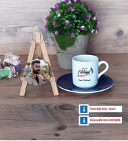 Edebiyat Öğretmeni Türk Kahvesi Fincanı Ahşap Altlıklı ve Fotoğraflı Ahşap Anahtarlık Hediye Öğretmenler Günü Hediyesi (Model 4)
