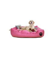 Prado Yıkanabilir Büyük Irk Köpek Yatağı Minder 90x70cm (Pembe)